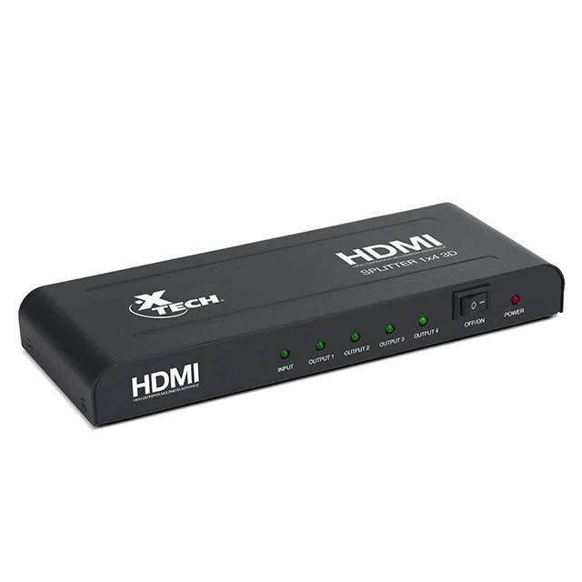 XTech HDMI 4 Way Splitter